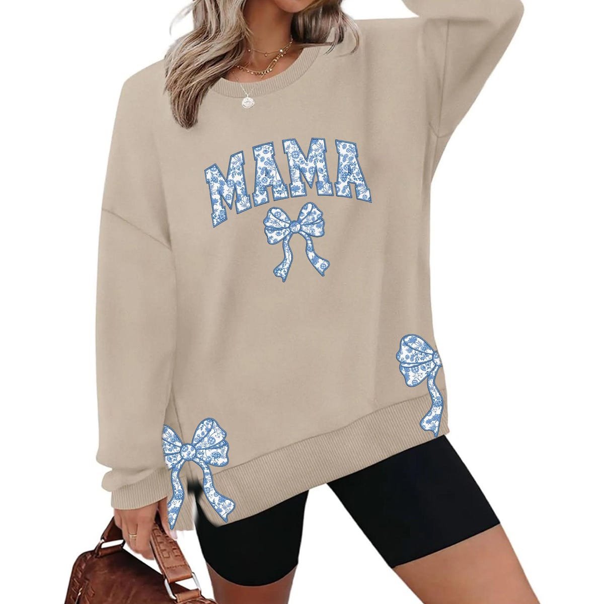 Blue Chinoiserie Embroidery Sweatshirt Floral Gift for Mom.jpg