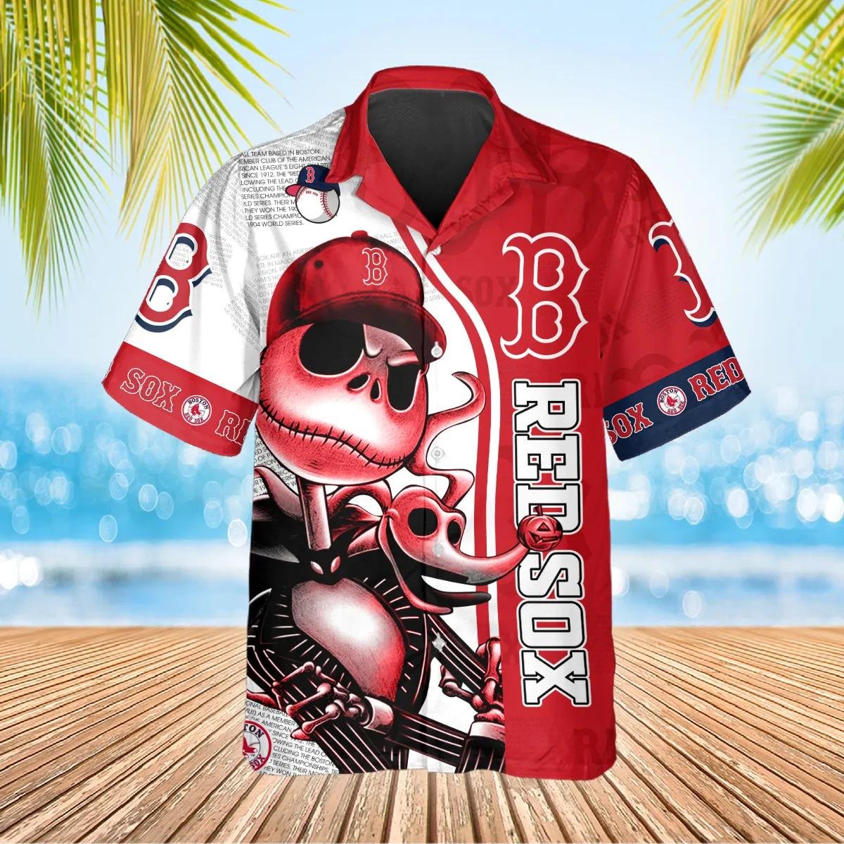 Boston Red Sox Skeleton Hawaiian Shirt Unique Baseball Apparel.jpg