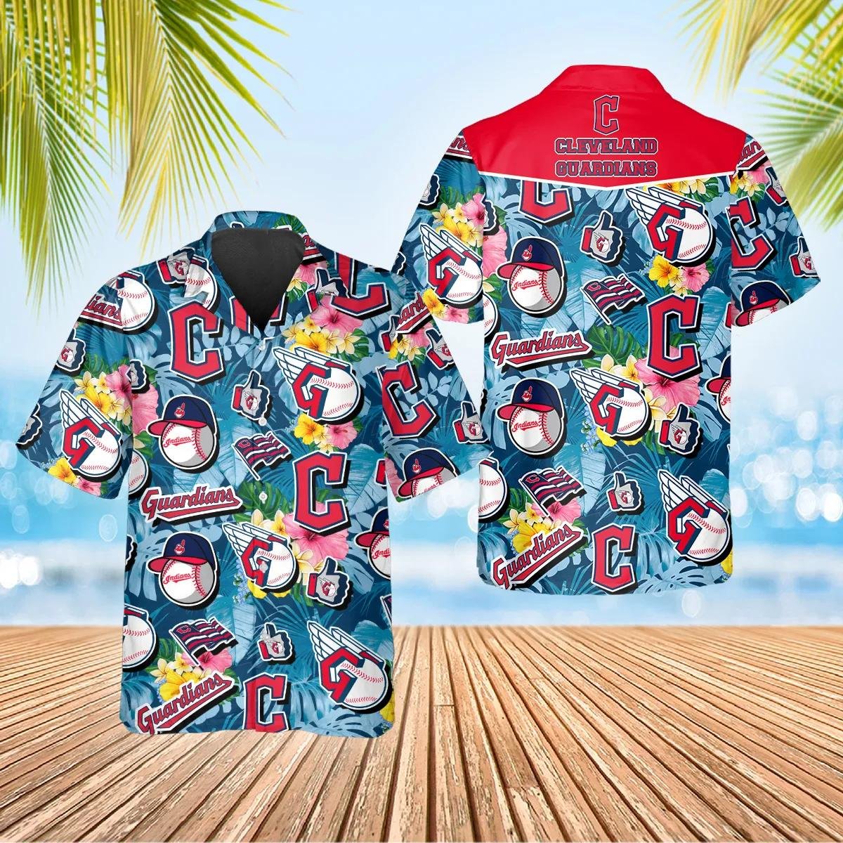 Cleveland Guardians Hawaiian Shirt Skeleton Spirit Design.jpg