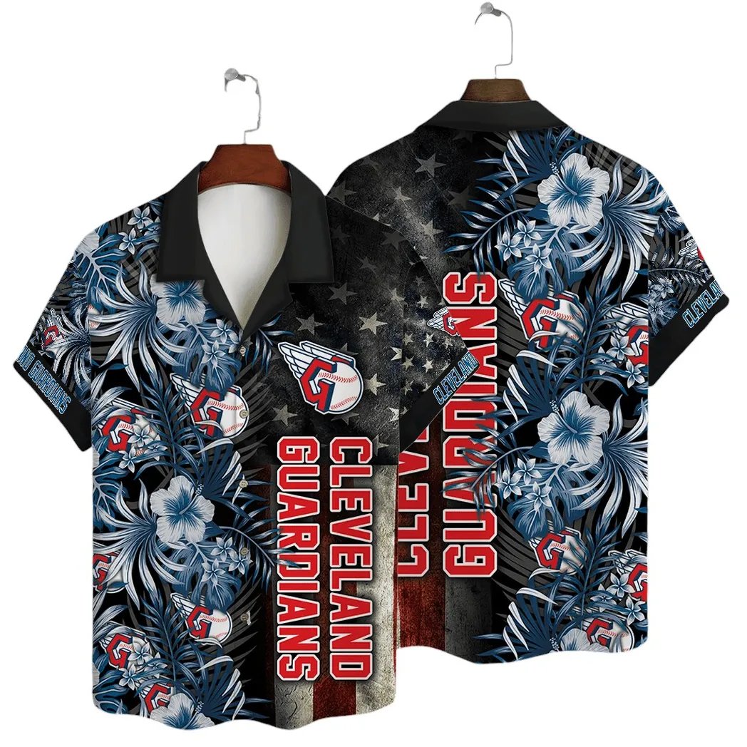 Cleveland Guardians Hawaiian Shirt Stars and Stripes.jpg