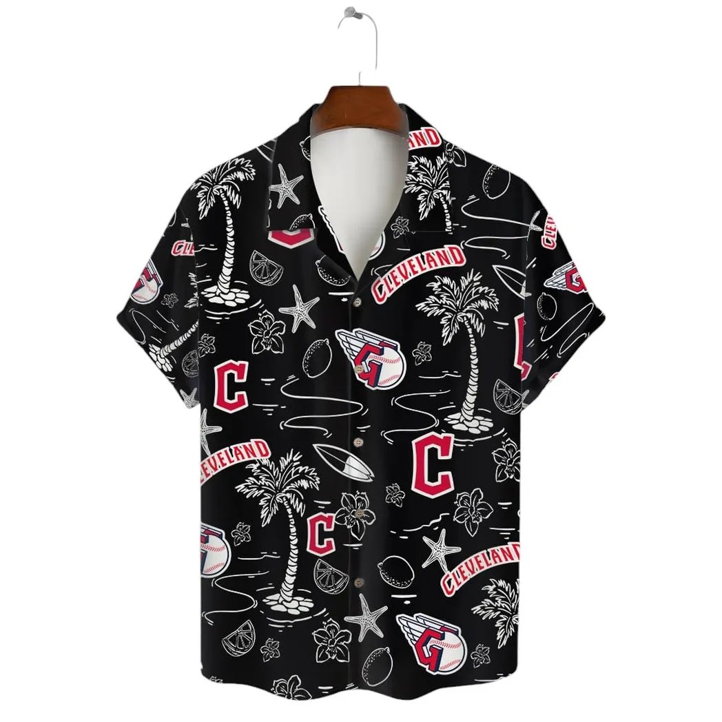 Cleveland Guardians Hawaiian Shirt Sunset Palm Design.jpg