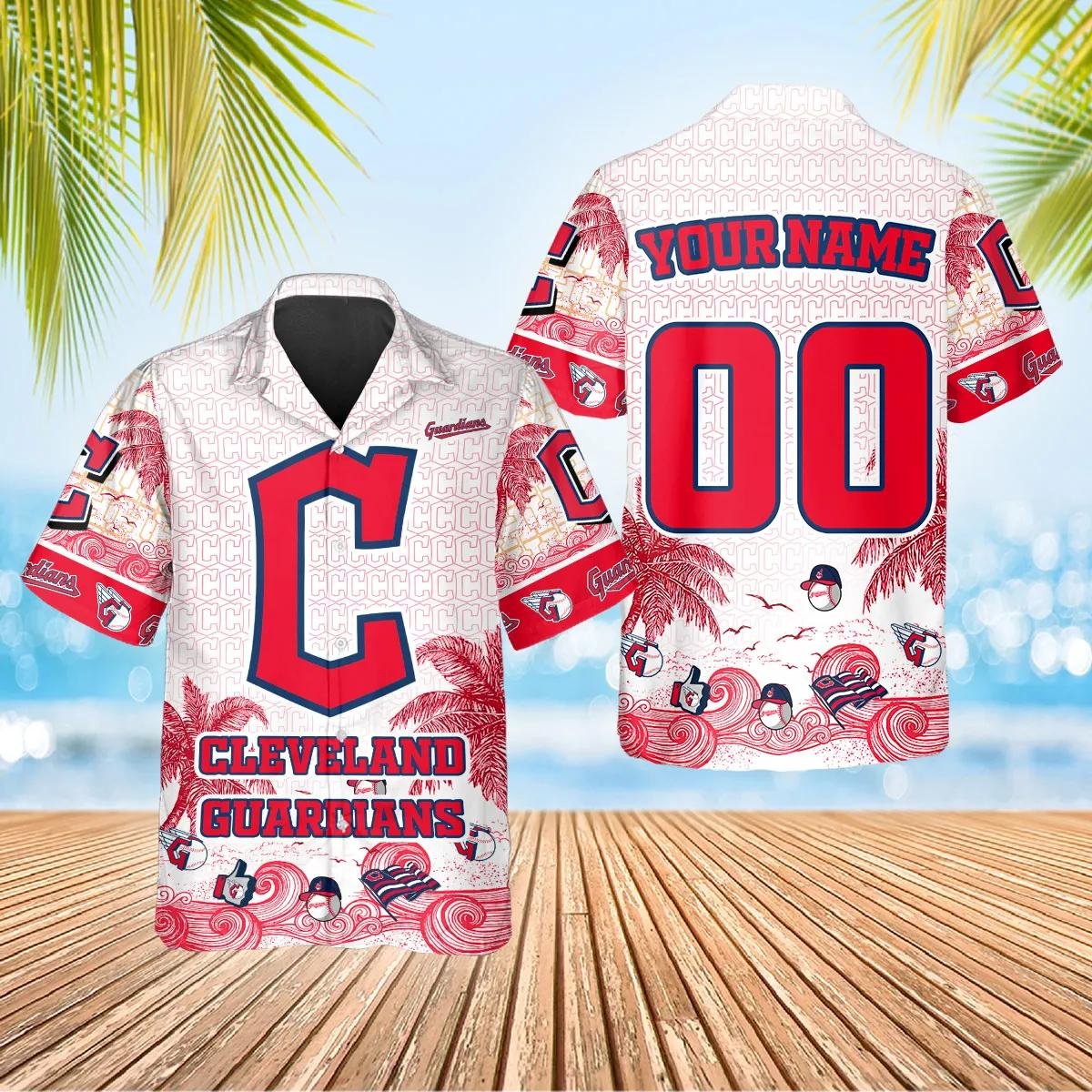 Cleveland Guardians Hawaiian Shirt Tropical Wave Design.jpg