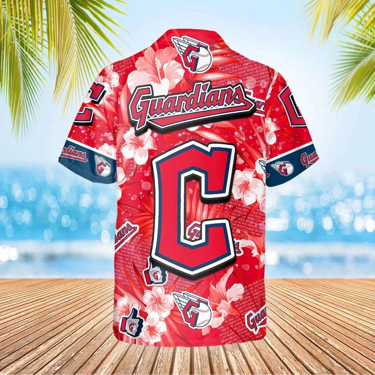 Cleveland Guardians Hawaiian Shirt with Hibiscus Emblem.jpg