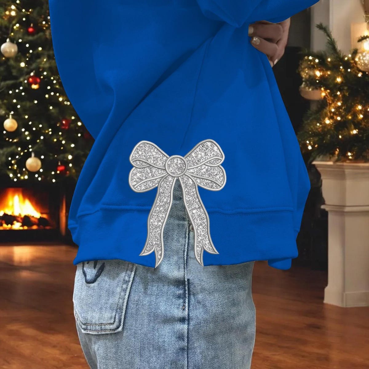 Coquette Side Bow Christmas Sweatshirt Trendy Embroidery Gift.jpg