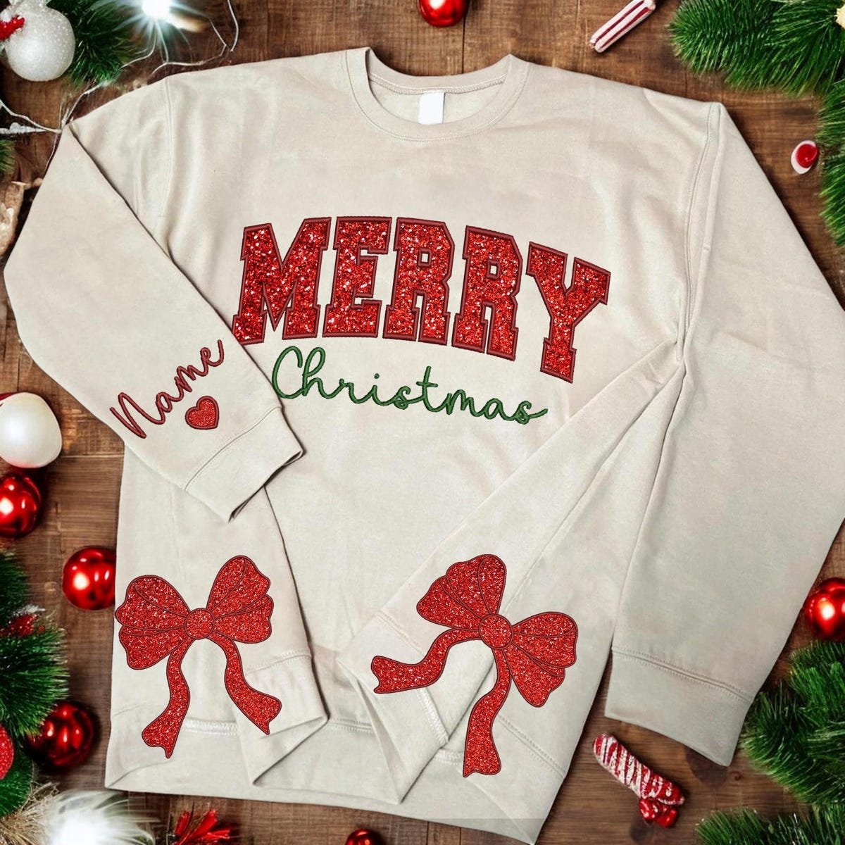 Embroidered Christmas Bow Sweatshirt Trendy Coquette Style.jpg