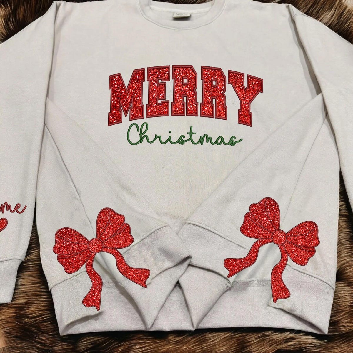 Embroidered Christmas Bow Sweatshirt Trendy Coquette Style.jpg