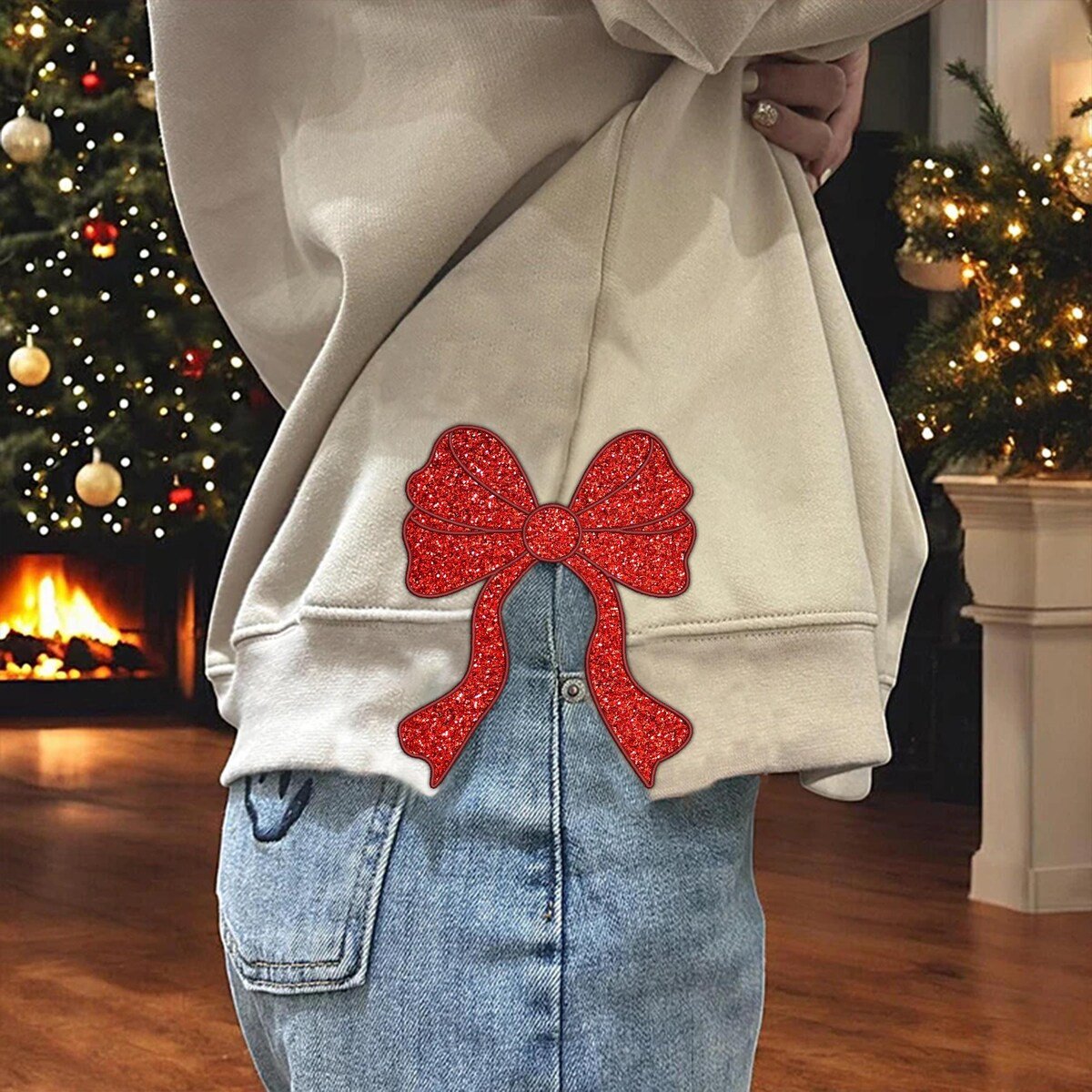 Embroidered Christmas Bow Sweatshirt Trendy Coquette Style.jpg