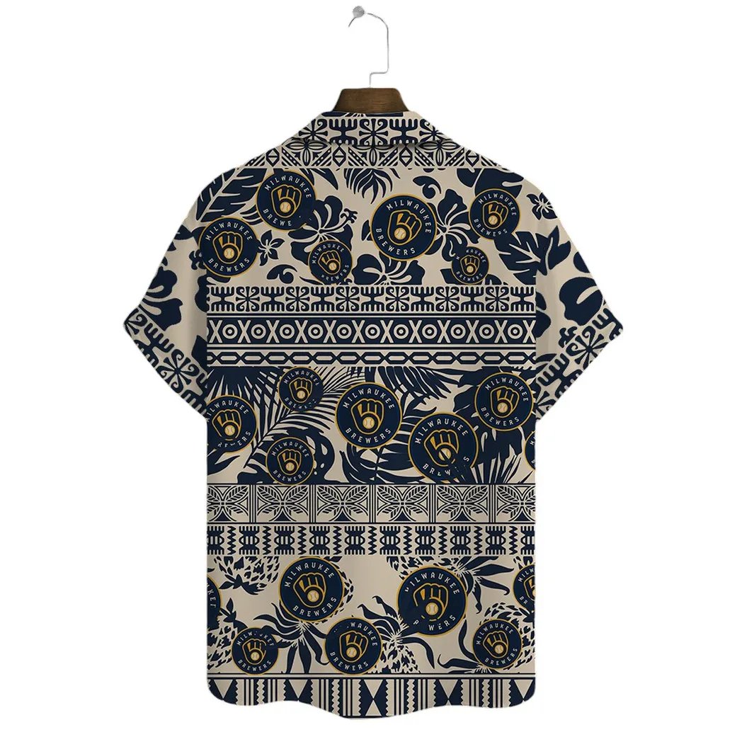 Milwaukee Brewers Hawaiian Shirt Tribal Design.jpg