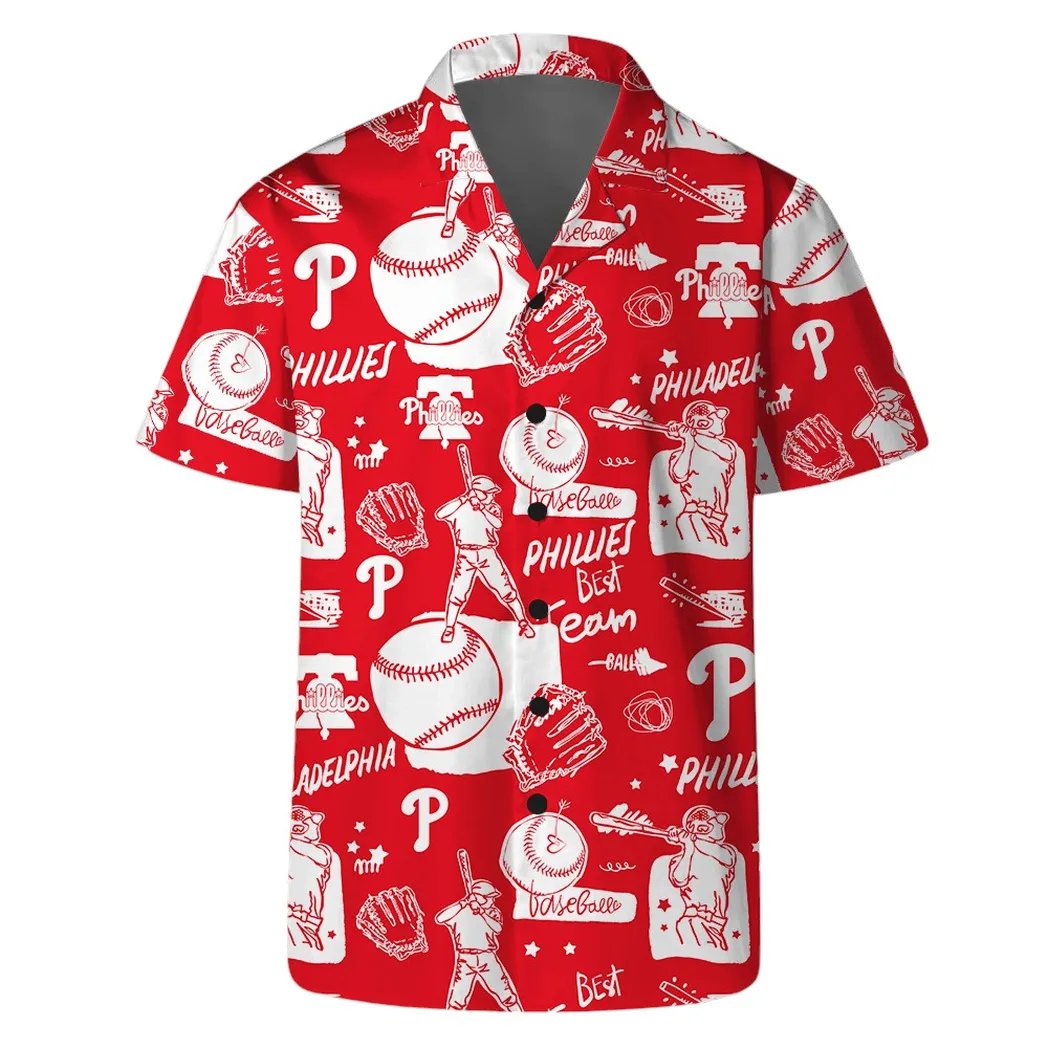 Philadelphia Phillies Hawaiian Shirt All Star Doodle Design.jpg