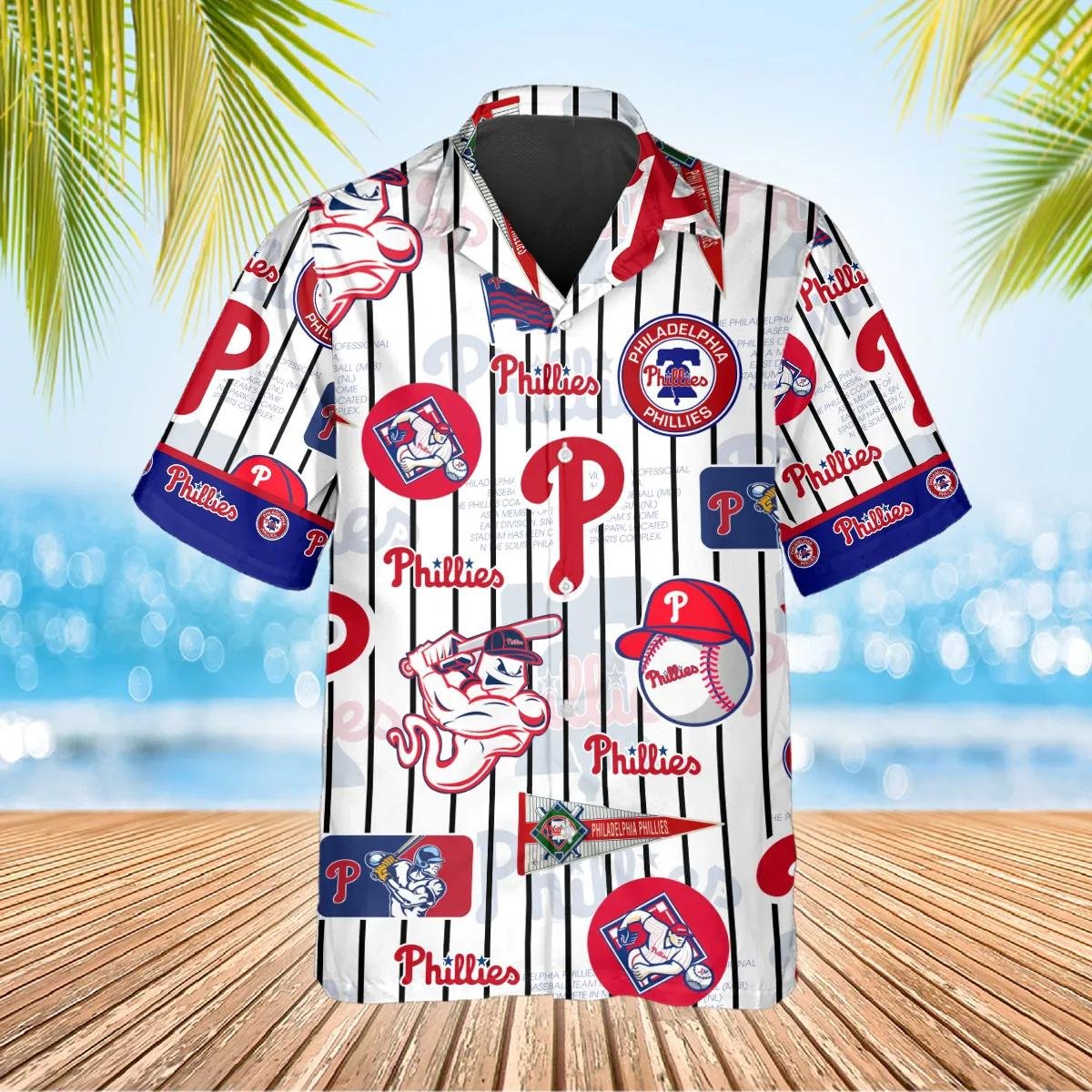 Philadelphia Phillies Pinstripe Hawaiian Shirt Fan Apparel.jpg