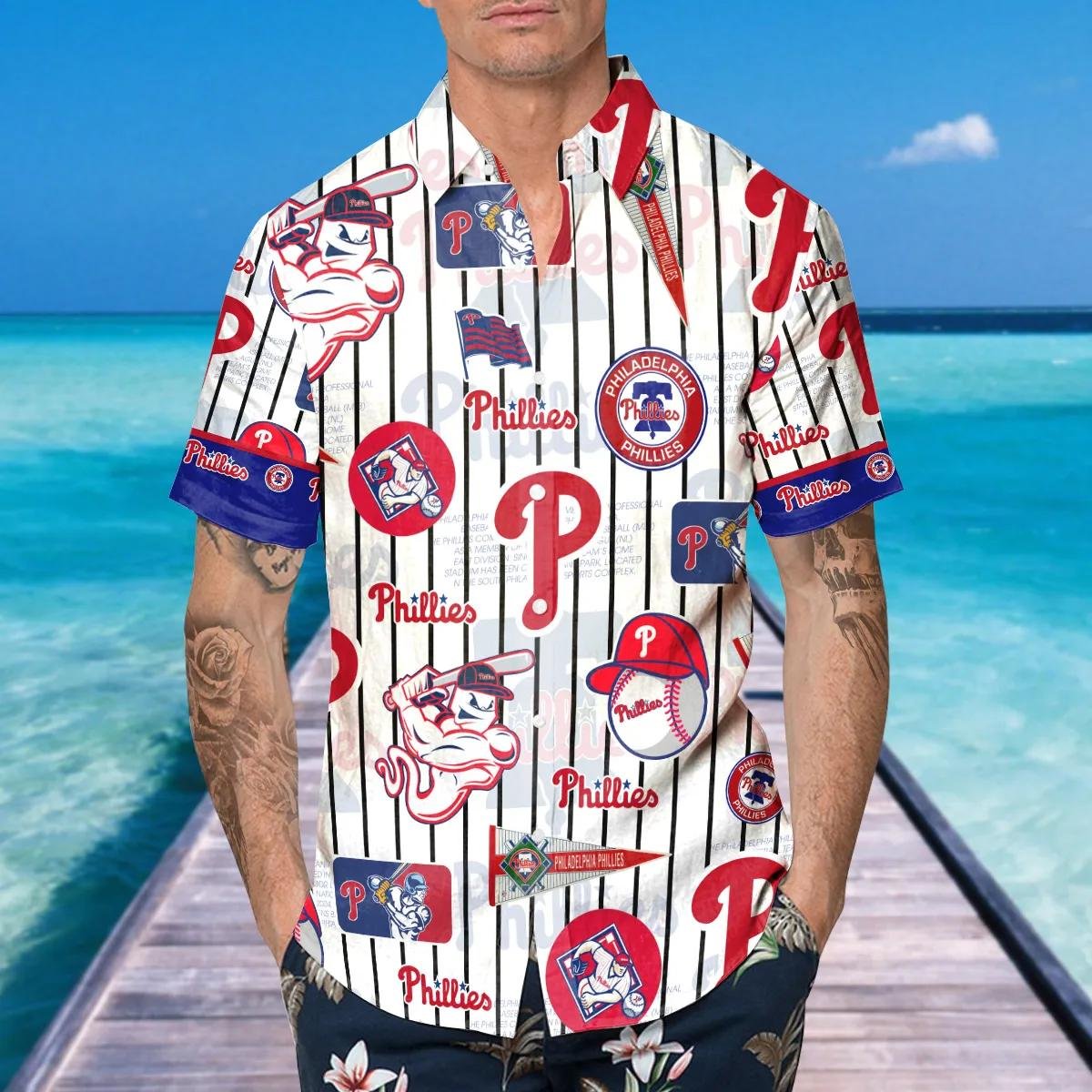 Philadelphia Phillies Pinstripe Hawaiian Shirt Fan Apparel.jpg