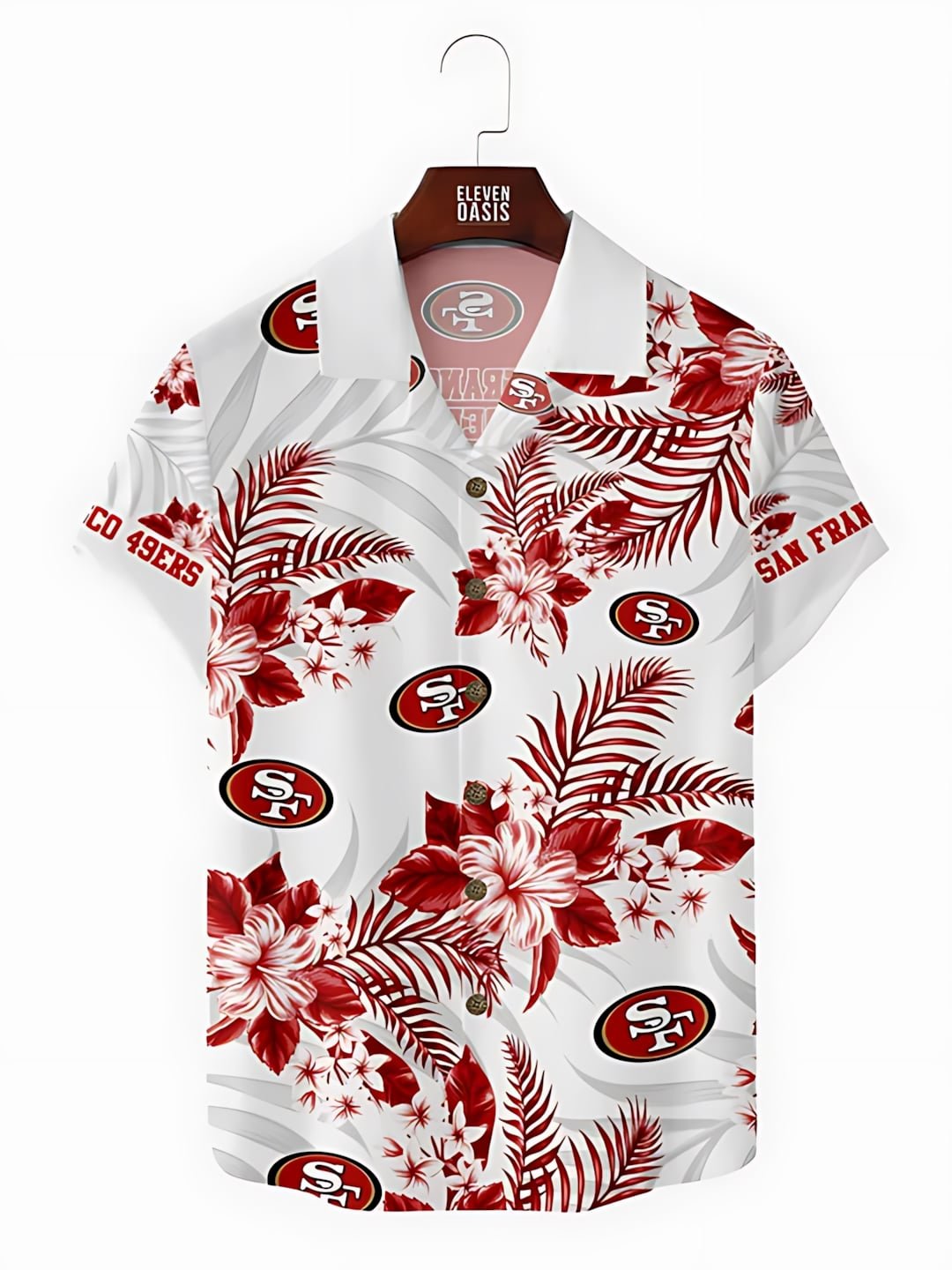 San Francisco 49ers Hawaiian Shirt Floral Wave Design.jpg