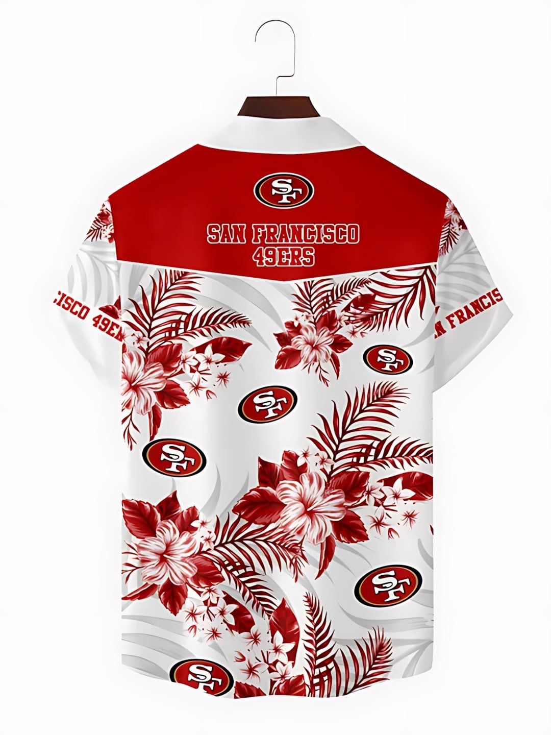 San Francisco 49ers Hawaiian Shirt Floral Wave Design.jpg