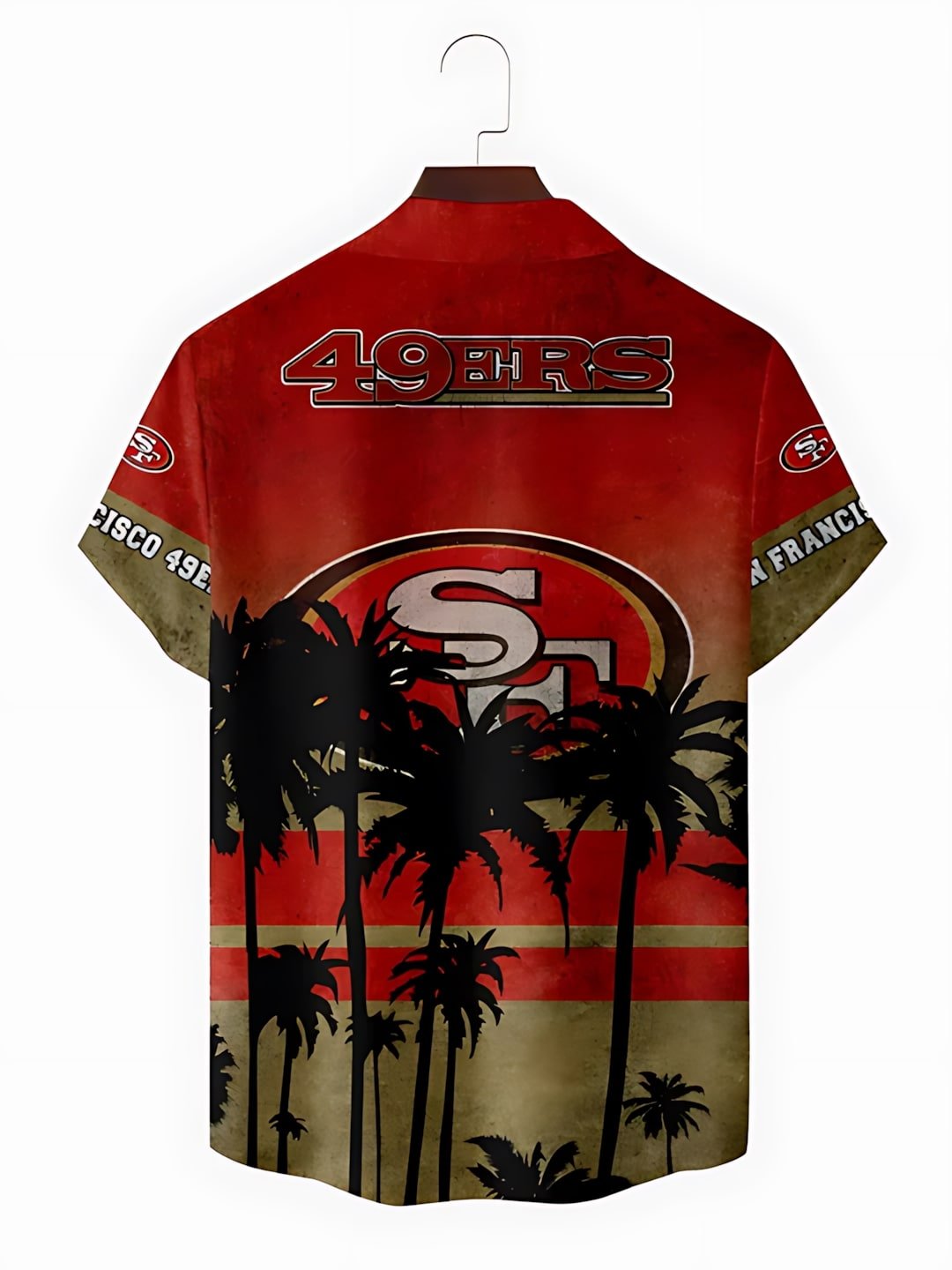 San Francisco 49ers Hawaiian Shirt Sunset Palms Tree Design.jpg