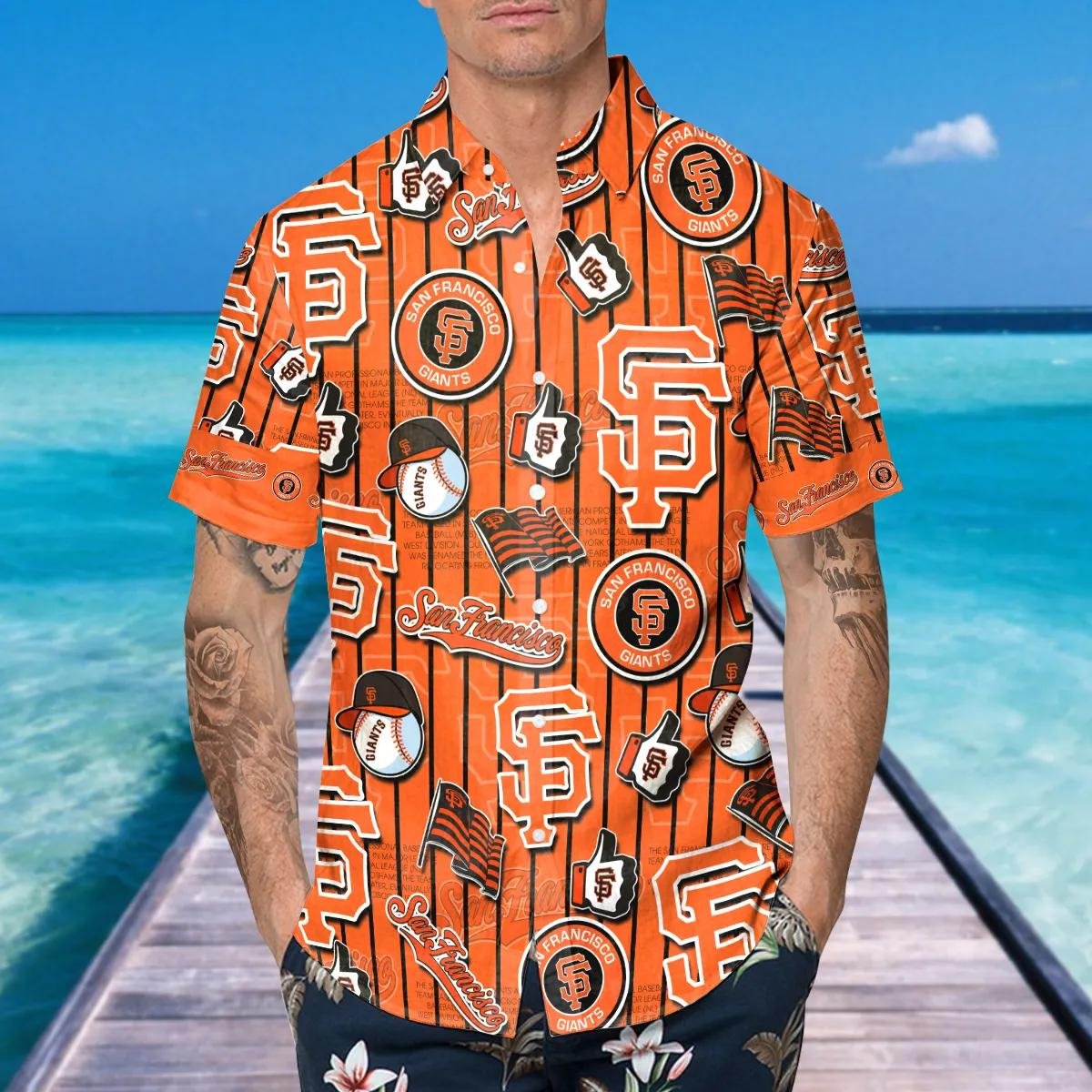 San Francisco Giants Hawaiian Shirt Bold Stripe Design.jpg