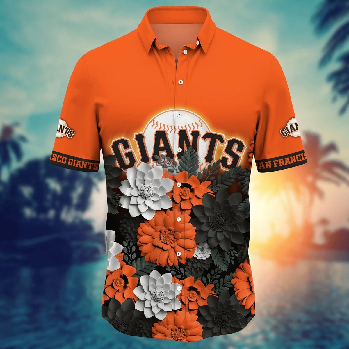 San Francisco Giants Hawaiian Shirt Floral Bloom Design.jpg