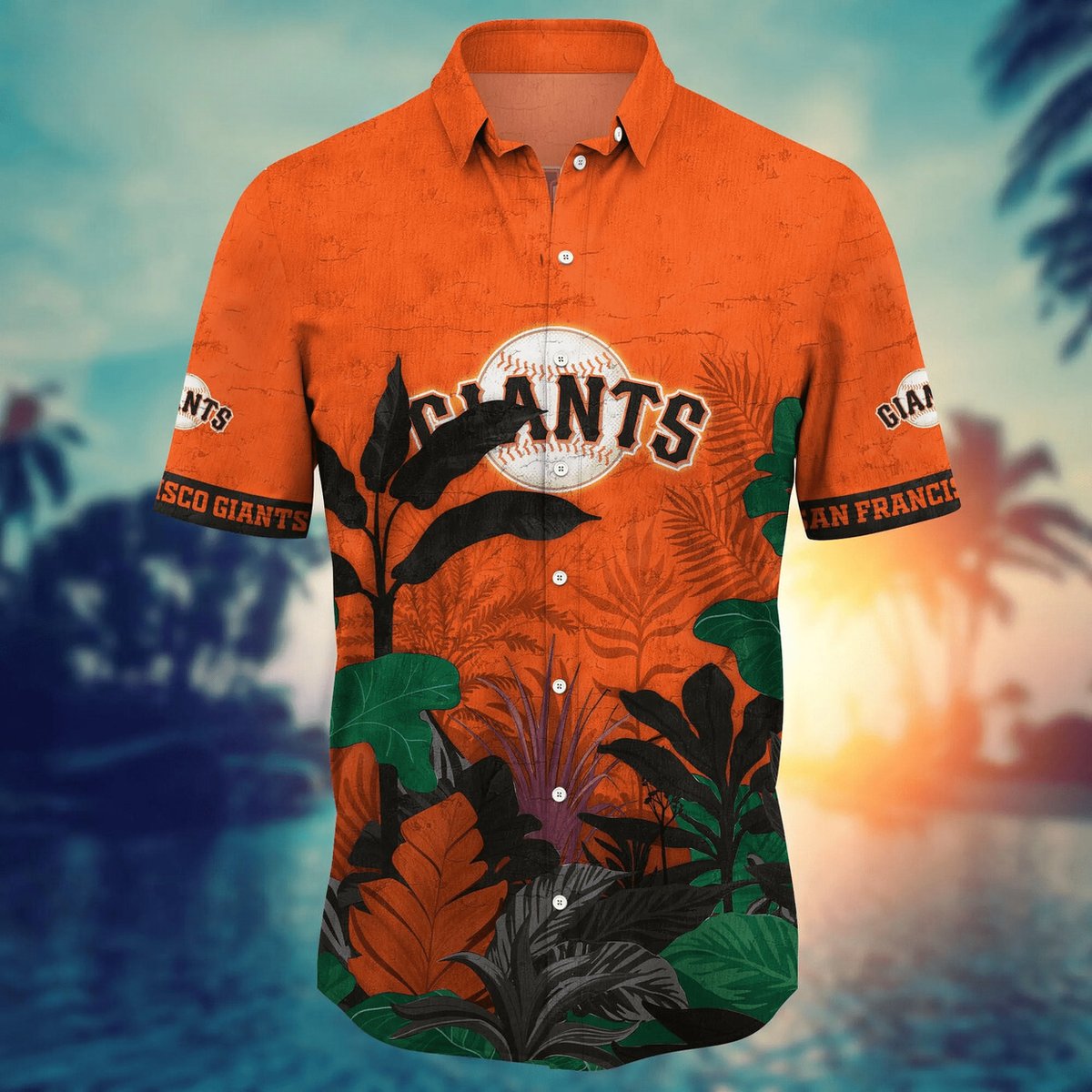 San Francisco Giants Hawaiian Shirt Tropical Escape Design.jpg