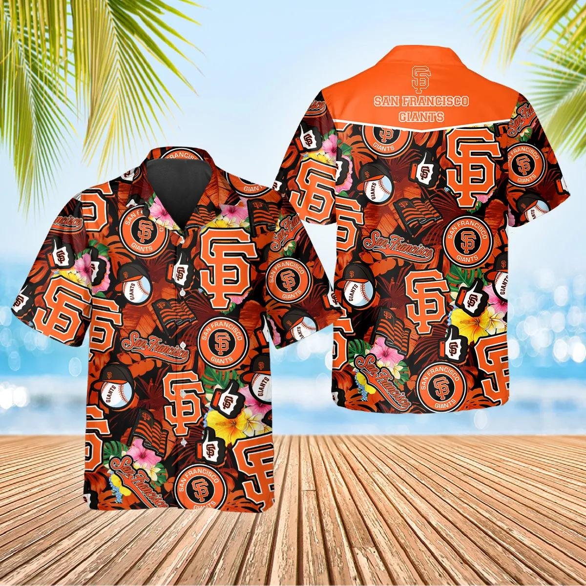 San Francisco Giants Hawaiian Shirt Tropical Logo Collage.jpg