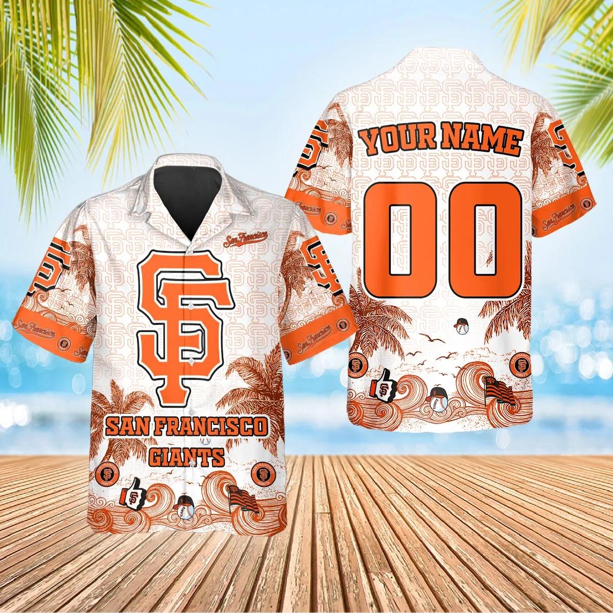 San Francisco Giants Hawaiian Shirt Tropical Palm Wave Design.jpg