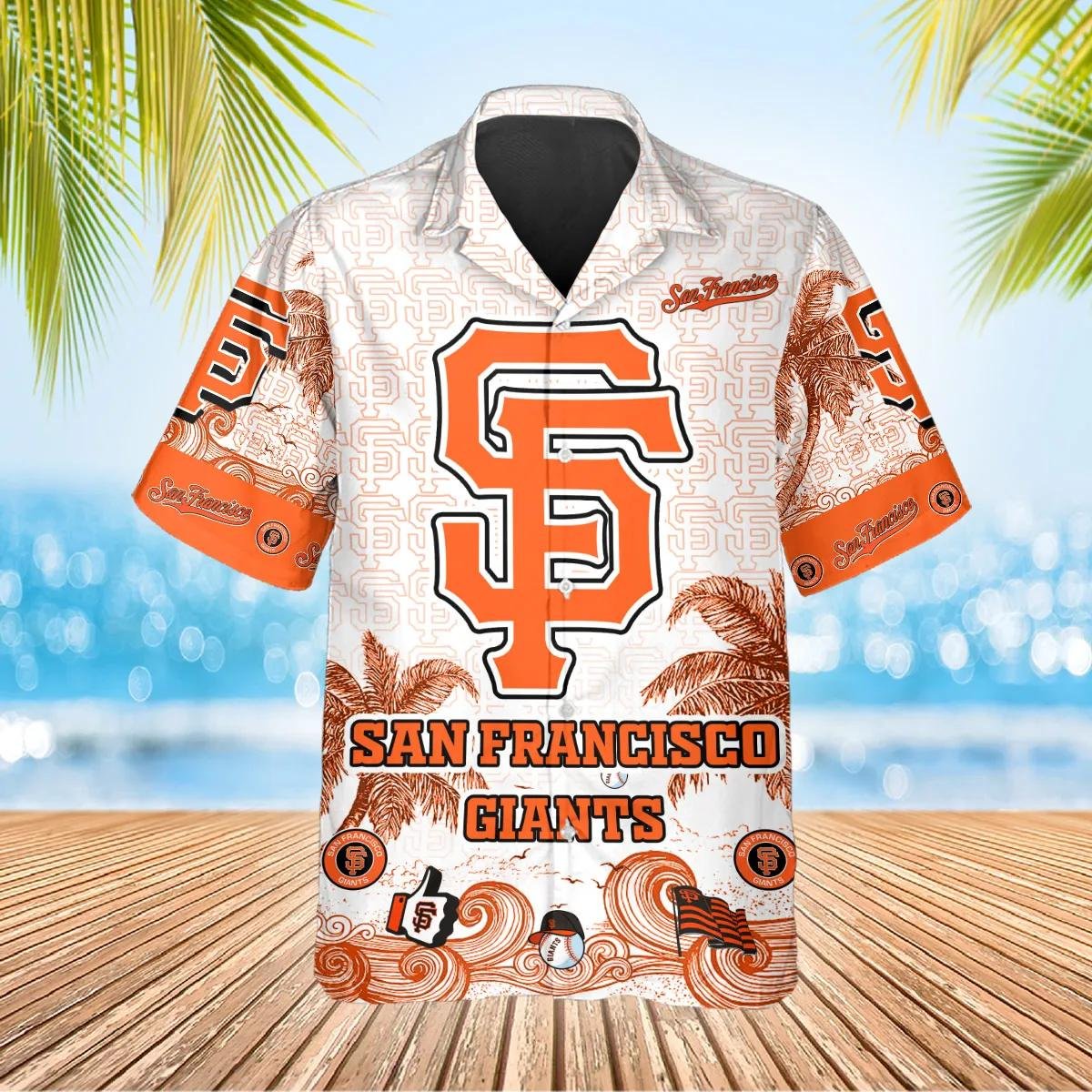 San Francisco Giants Hawaiian Shirt Tropical Palm Wave Design.jpg