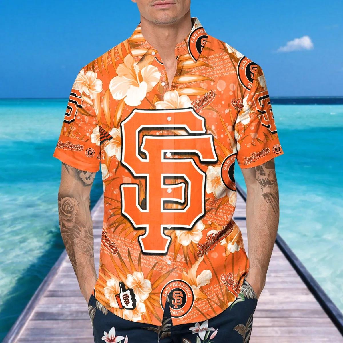 San Francisco Giants Hibiscus Hawaiian Shirt Bold Logo Design.jpg