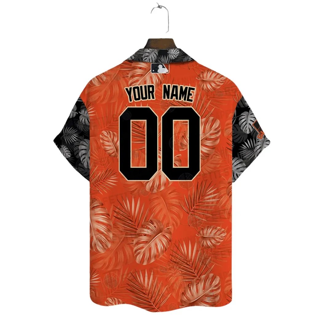 San Francisco Giants Leaf Pattern Hawaiian Shirt.jpg