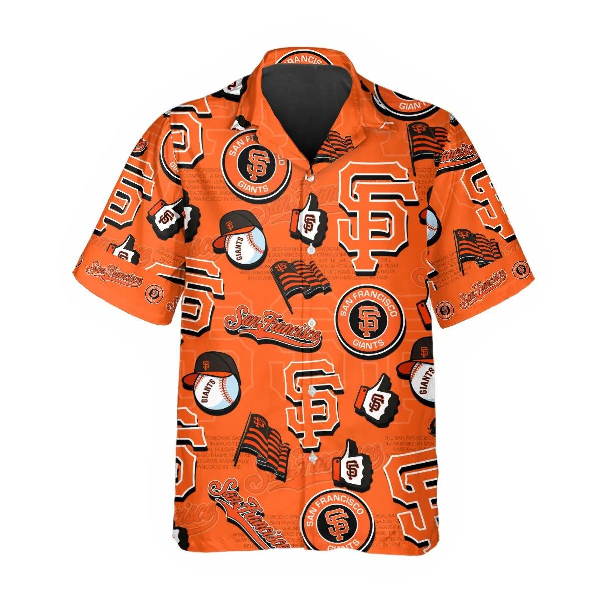 San Francisco Giants Logo Hawaiian Shirt Iconic Collage Design.jpg