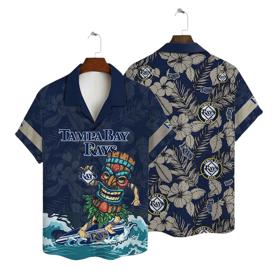 Tampa Bay Rays Hawaiian Shirt Surfer Tiki Tropical Fan Apparel.jpg