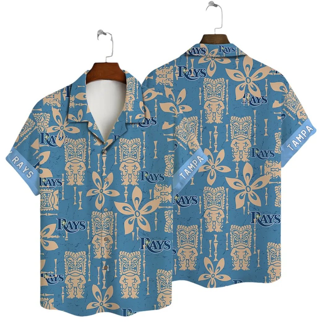 Tampa Bay Rays Hawaiian Shirt Tiki Tropical Fan Apparel.jpg