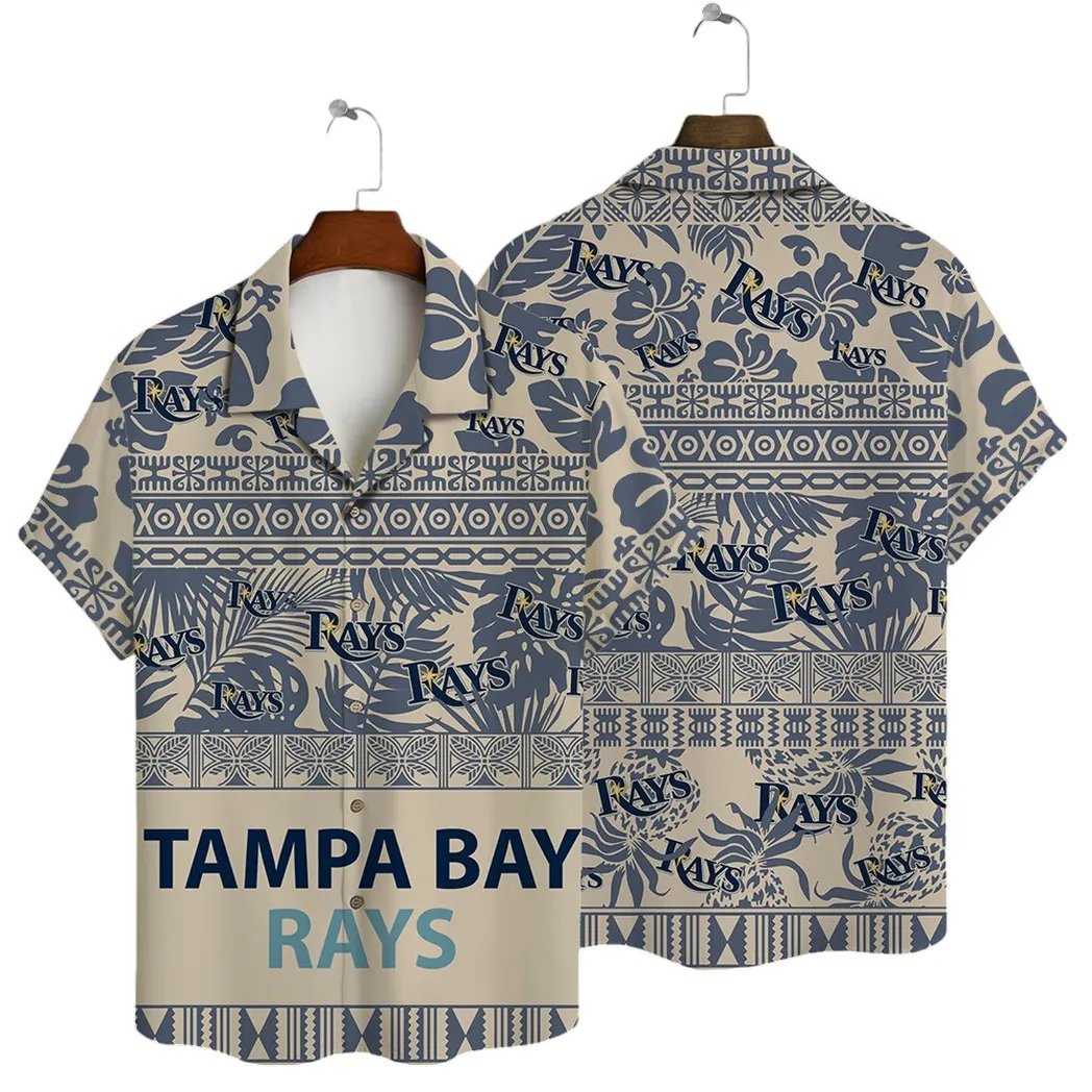 Tampa Bay Rays Hawaiian Shirt Tribal Pattern Fan Apparel.jpg