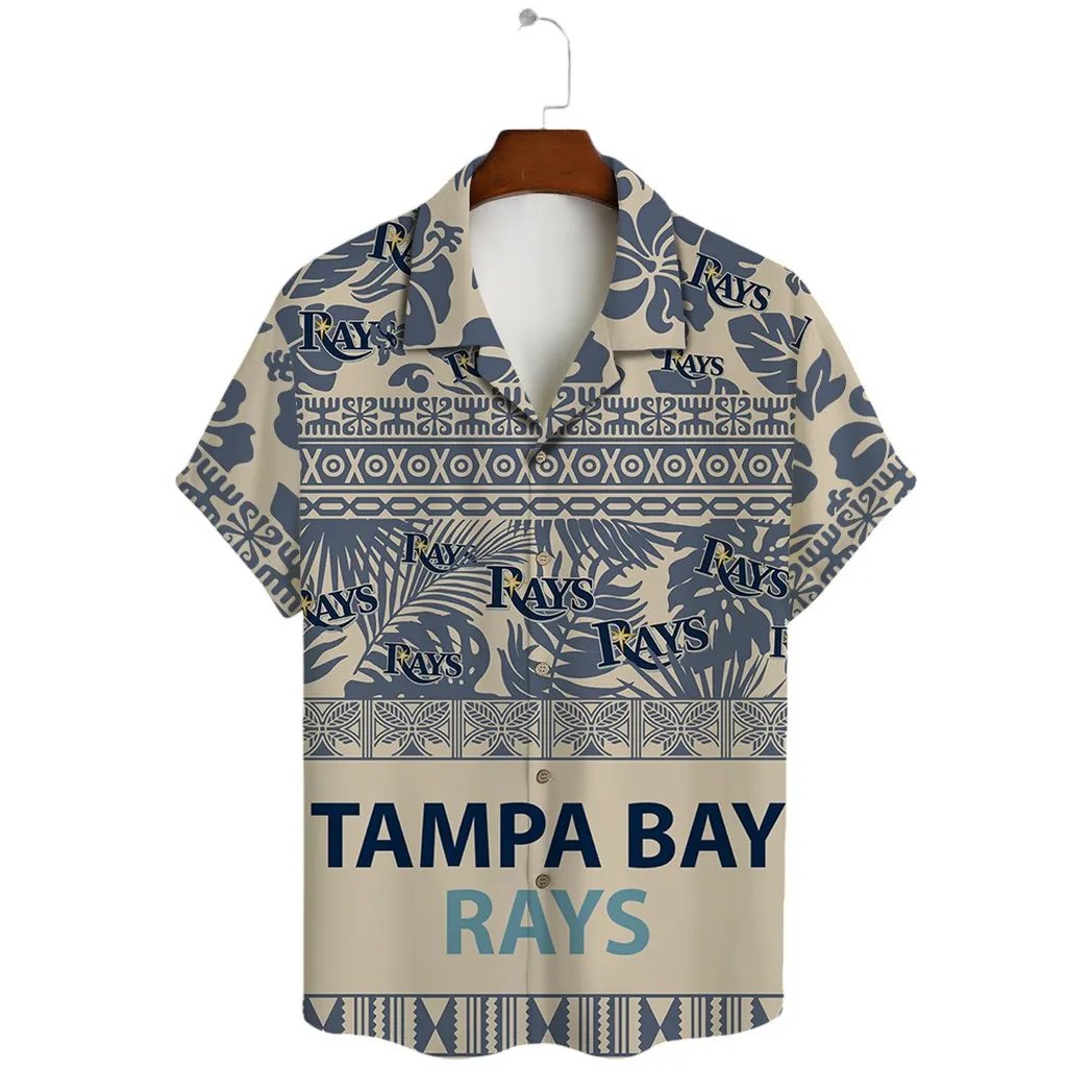 Tampa Bay Rays Hawaiian Shirt Tribal Pattern Fan Apparel.jpg