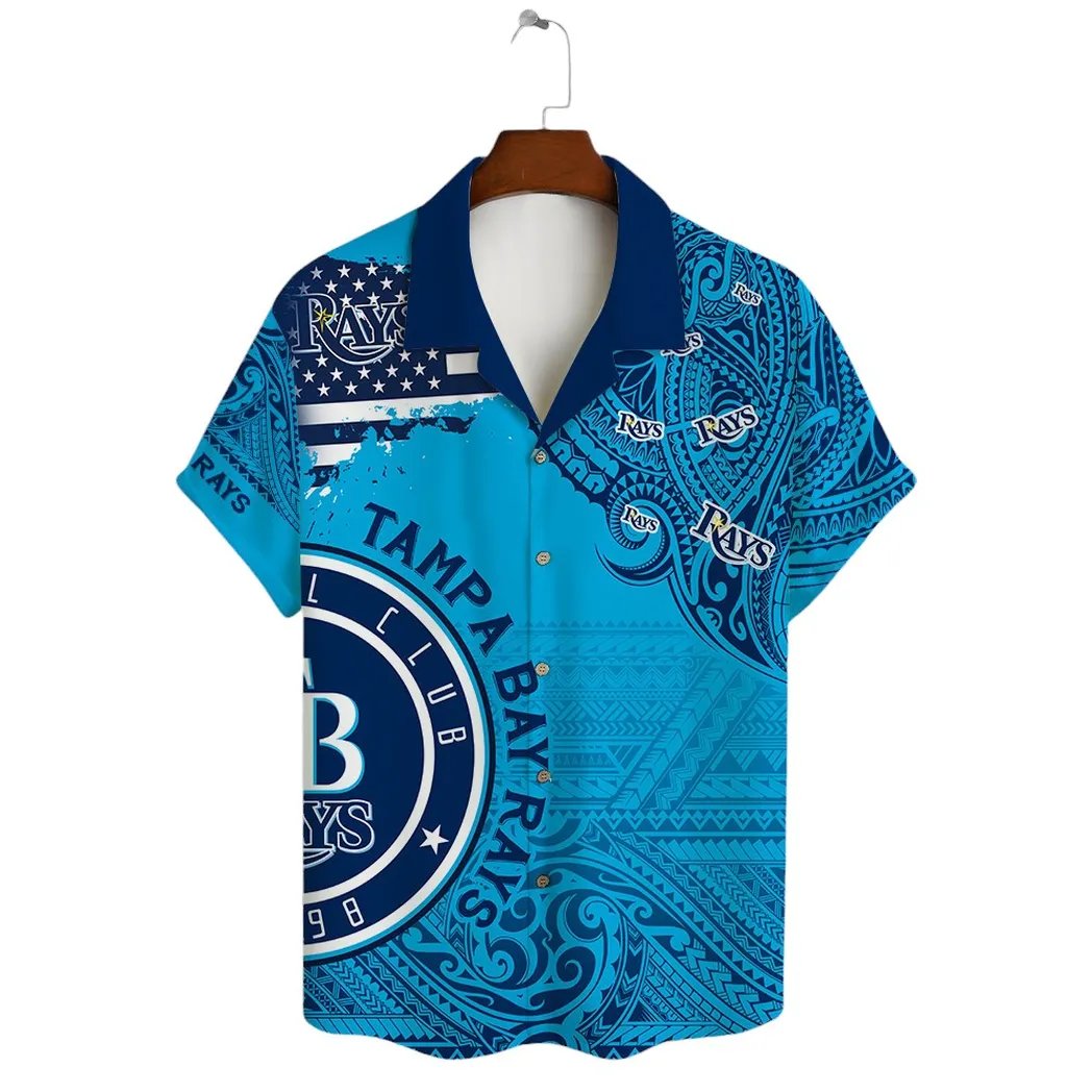 Tampa Bay Rays Hawaiian Shirt Tribal Wave Design.jpg