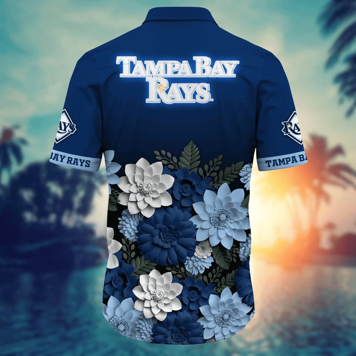 Tampa Bay Rays Hawaiian Shirt Tropical Floral Design.jpg