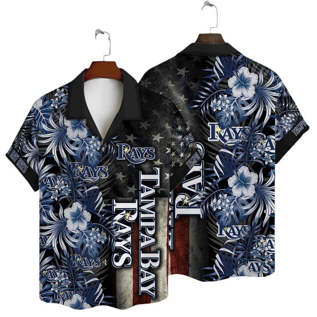 Tampa Bay Rays Patriotic Hawaiian Shirt Stars & Stripes Design.jpg