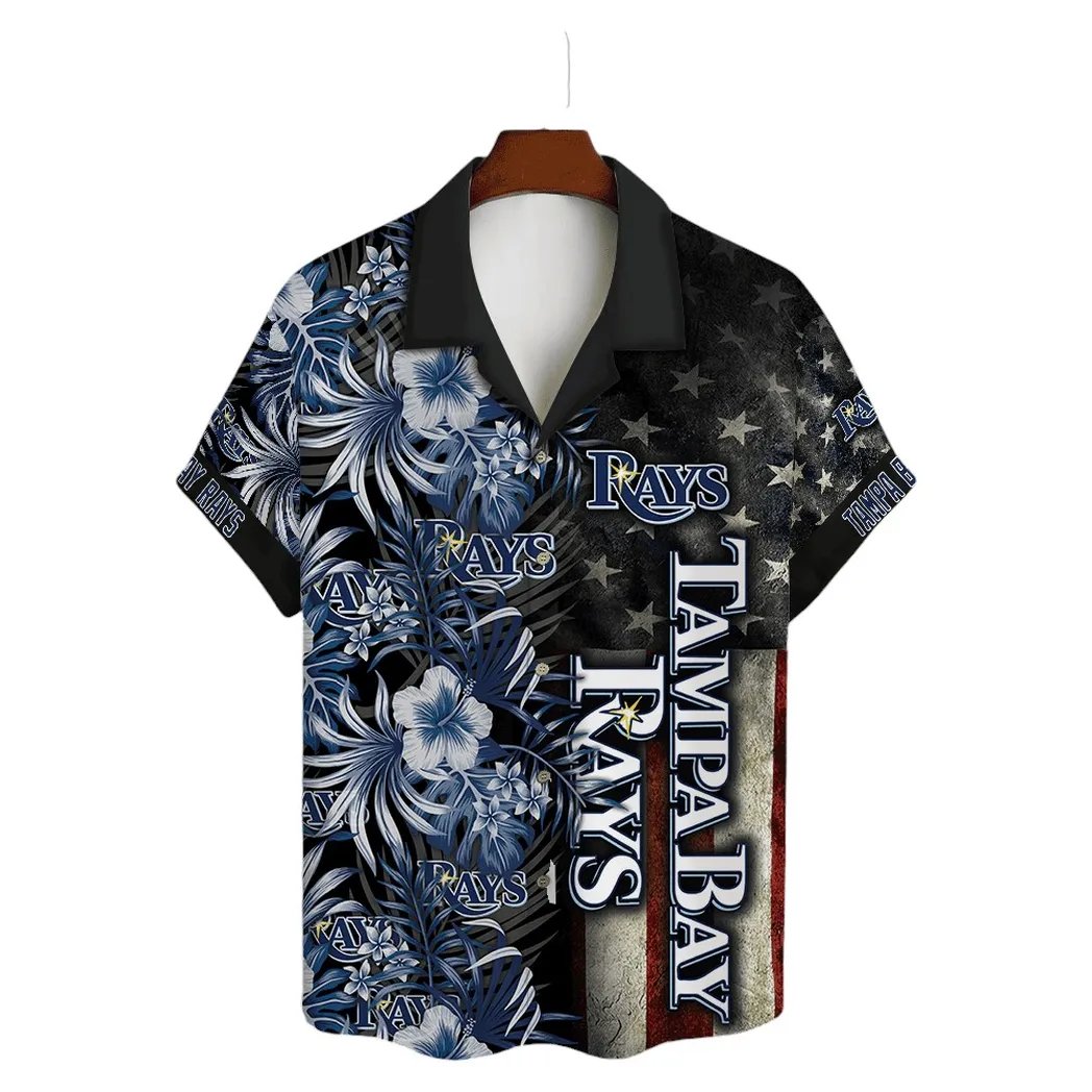 Tampa Bay Rays Patriotic Hawaiian Shirt Stars & Stripes Design.jpg