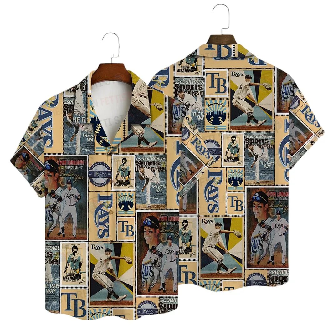 Tampa Bay Rays Vintage Hawaiian Shirt Baseball Collage Design.jpg