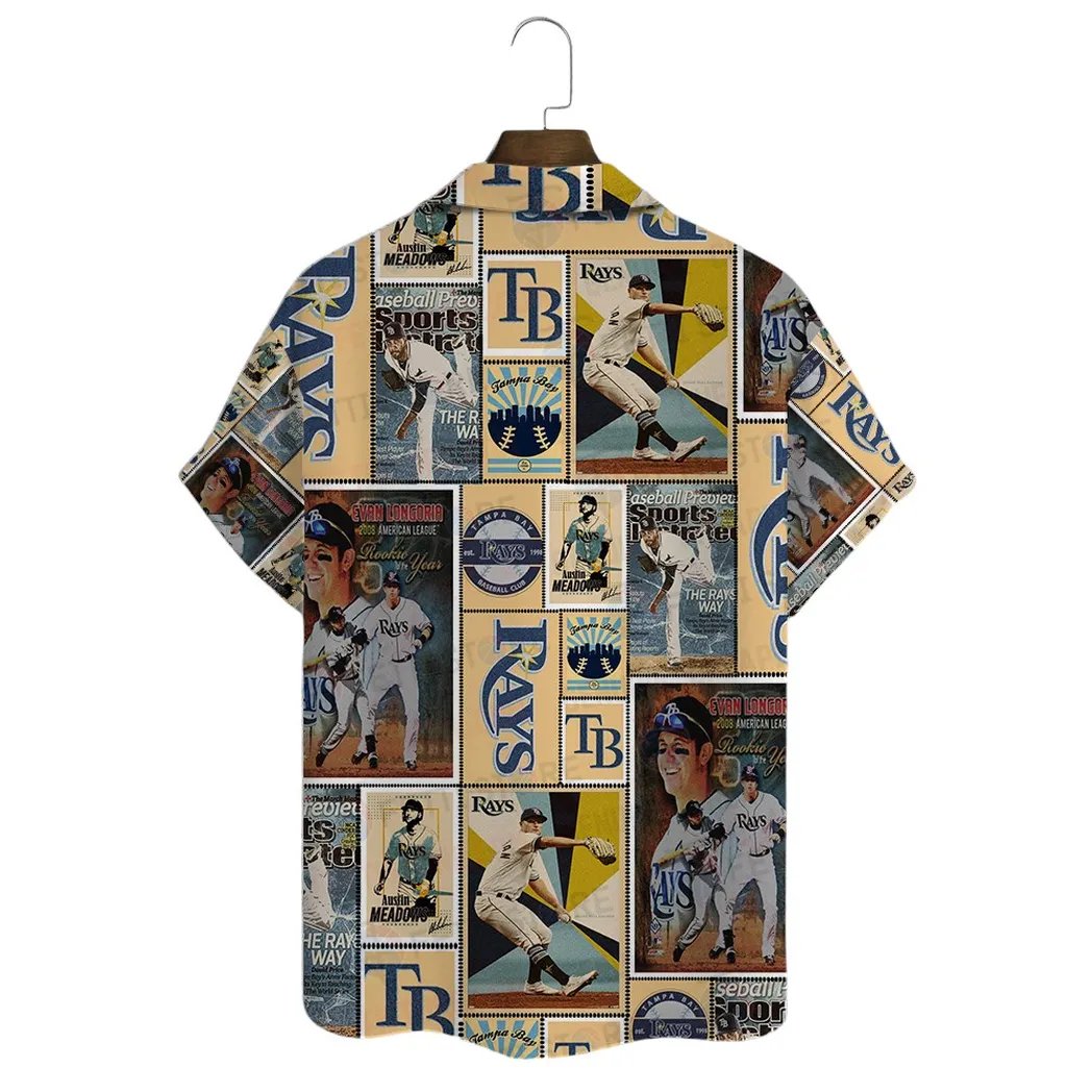 Tampa Bay Rays Vintage Hawaiian Shirt Baseball Collage Design.jpg