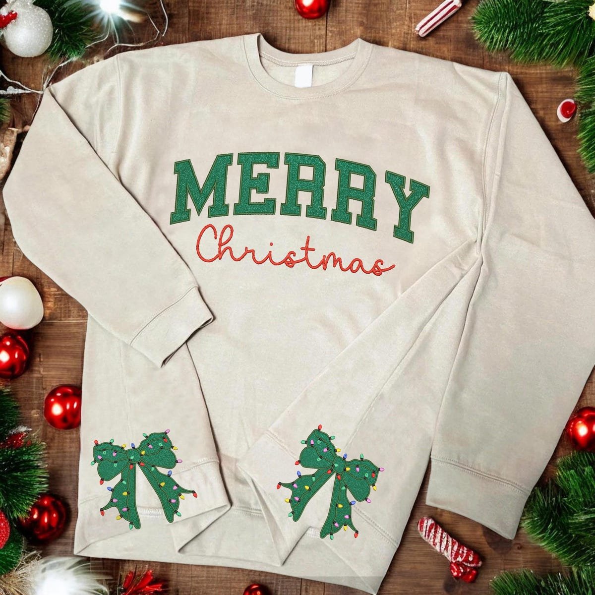 Trendy Christmas Side Bow Embroidered Sweatshirt with Glitter.jpg